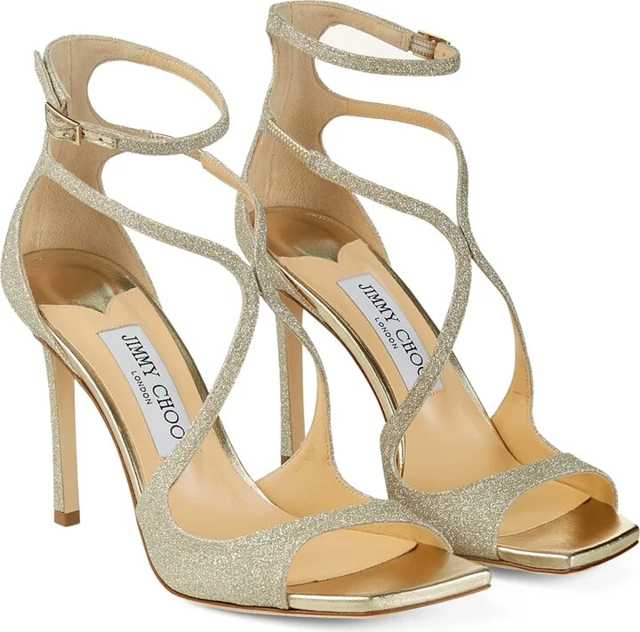 Jimmy Choo Azia 95 Glitter Sandals - Image 2