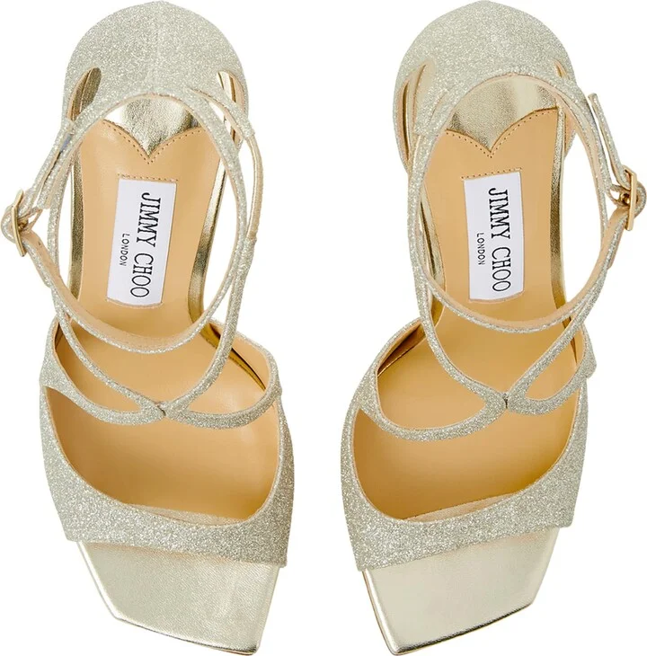 Jimmy Choo Azia 95 Glitter Sandals - Image 3