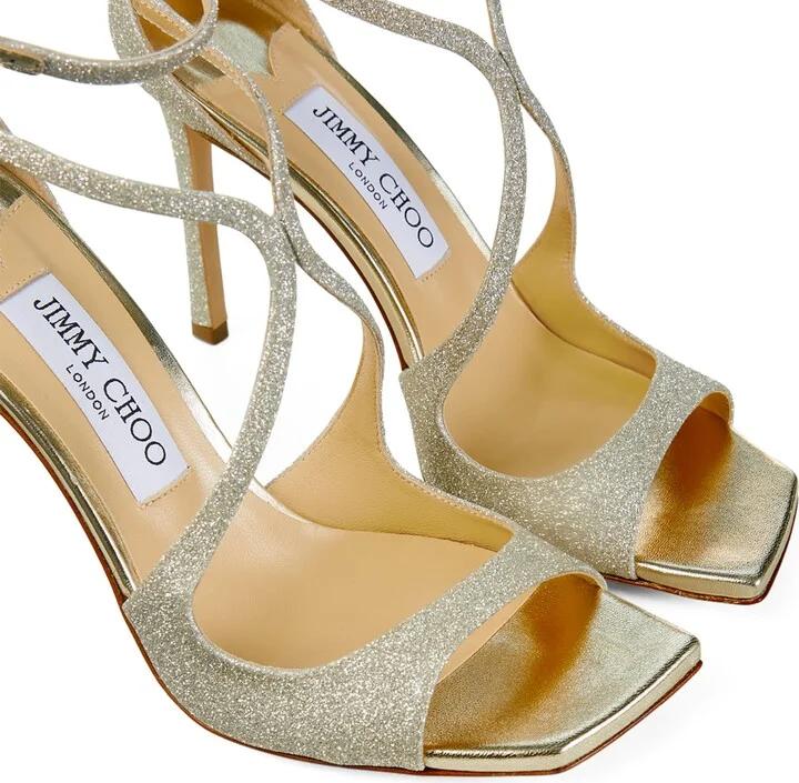Jimmy Choo Azia 95 Glitter Sandals - Image 4