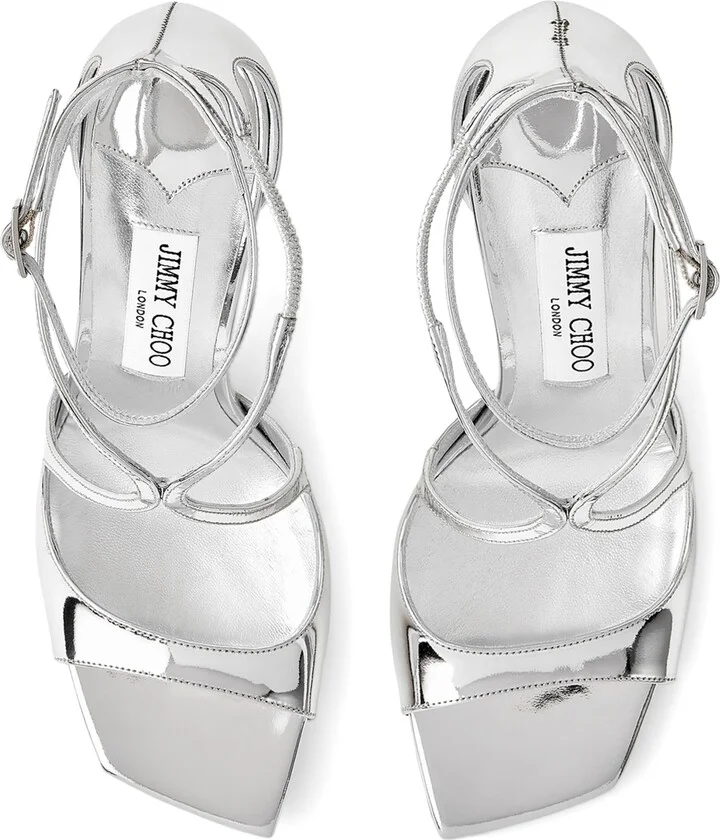 Jimmy Choo Azia 95 Leather Heeled Sandals - Image 3