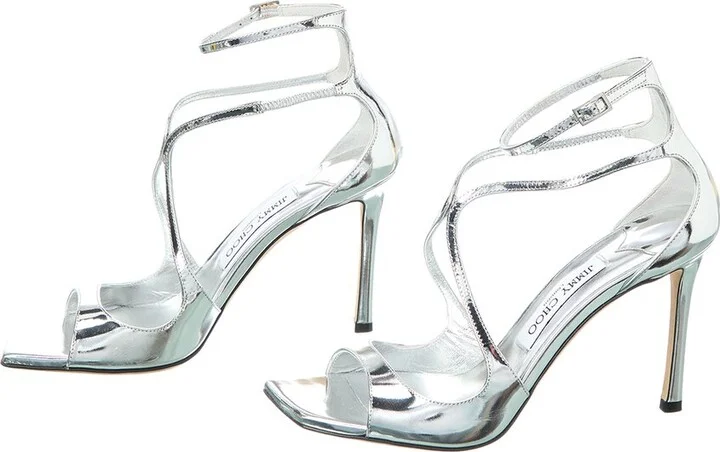 Jimmy Choo Azia 95 Leather Sandal (Authentic Pre-Loved) - Image 2