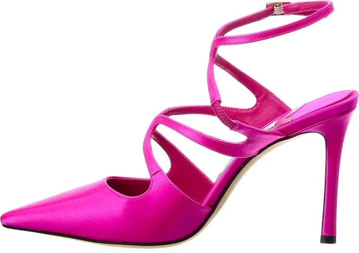 Jimmy Choo Azia 95 Satin Pump - Image 2