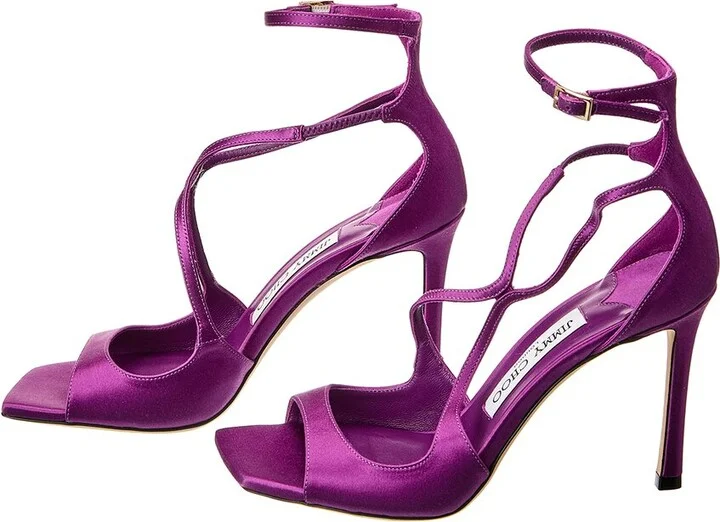 Jimmy Choo Azia 95 Satin Sandal (Authentic Pre-Loved) - Image 2