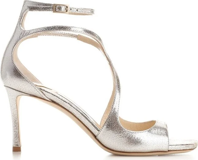 Jimmy Choo Azia Metallic-Effect Sandals