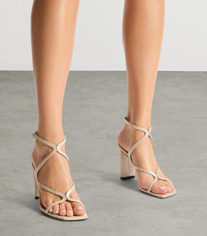 Jimmy Choo Azie 85 Leather Heeled Sandals - Image 2