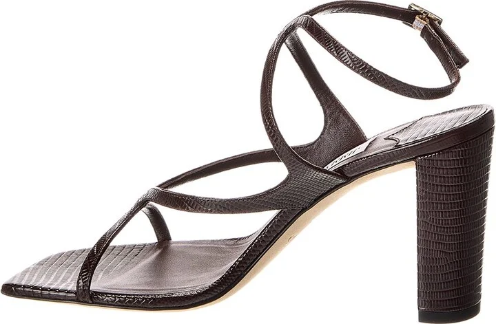 Jimmy Choo Azie 85 Lizard-Embossed Leather Sandal - Image 2
