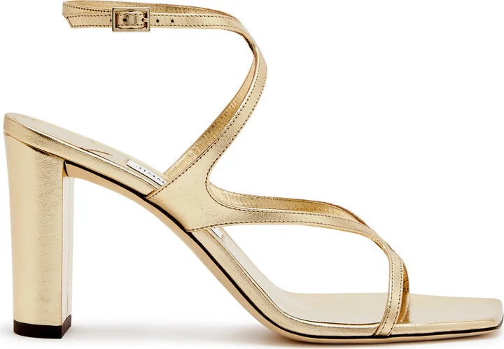 Jimmy Choo Azie 95 Metallic Leather Sandals