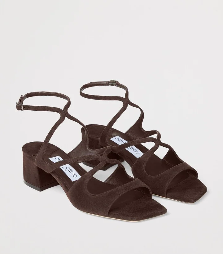 Jimmy Choo Azilia 45 Suede Heeled Sandals - Image 4