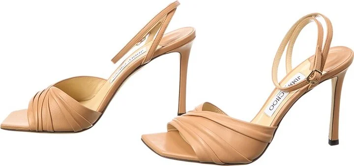 Jimmy Choo Basil 95 Leather Sandal (Authentic Pre-Loved) - Image 2