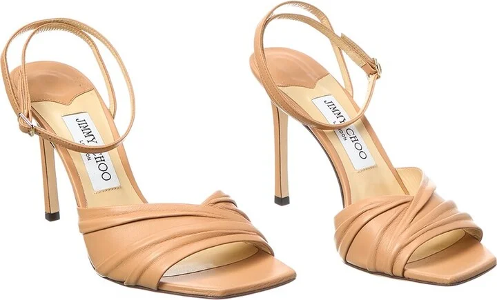 Jimmy Choo Basil 95 Leather Sandal (Authentic Pre-Loved)