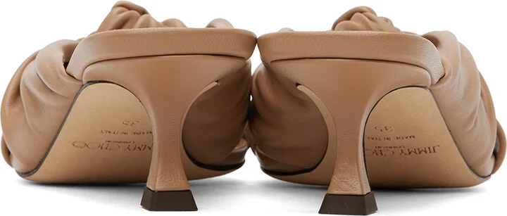Jimmy Choo Beige Avenue 50 Mules - Image 2