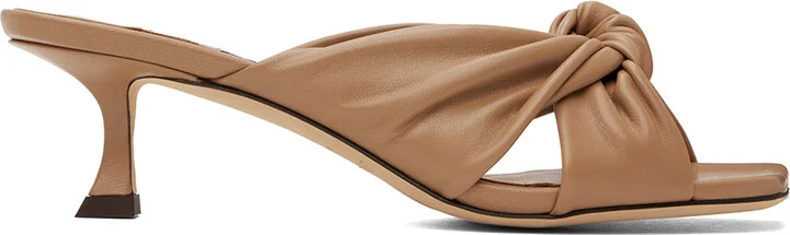 Jimmy Choo Beige Avenue 50 Mules