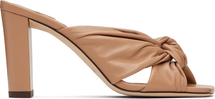 Jimmy Choo Beige Avenue 85 Heeled Sandals