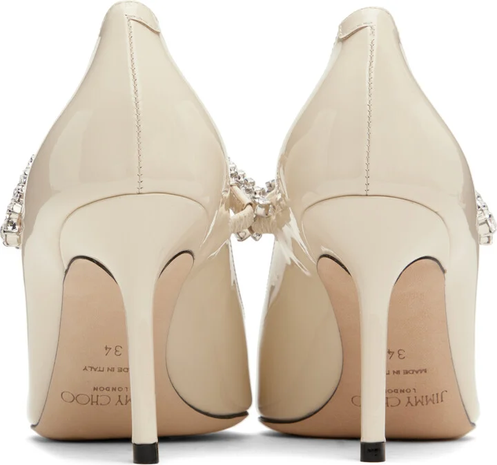 Jimmy Choo Beige Bing Pump 85 Heels - Image 2