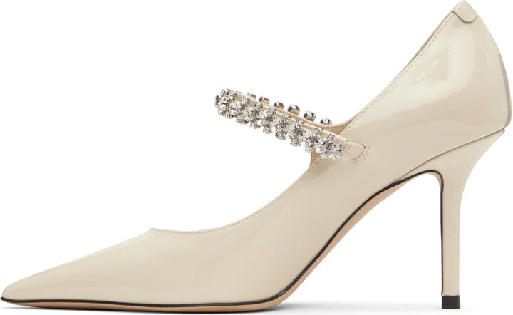 Jimmy Choo Beige Bing Pump 85 Heels - Image 3