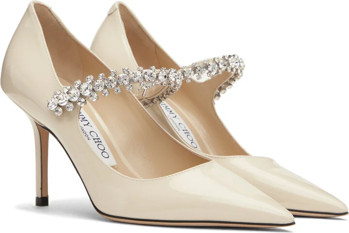 Jimmy Choo Beige Bing Pump 85 Heels - Image 4