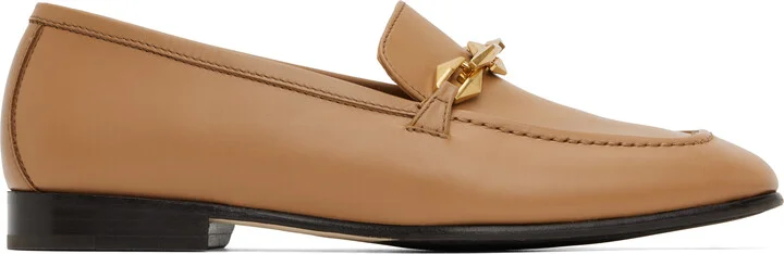 Jimmy Choo Beige Diamond Tilda Loafers