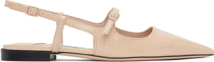 Jimmy Choo Beige Didi Ballerina Flats
