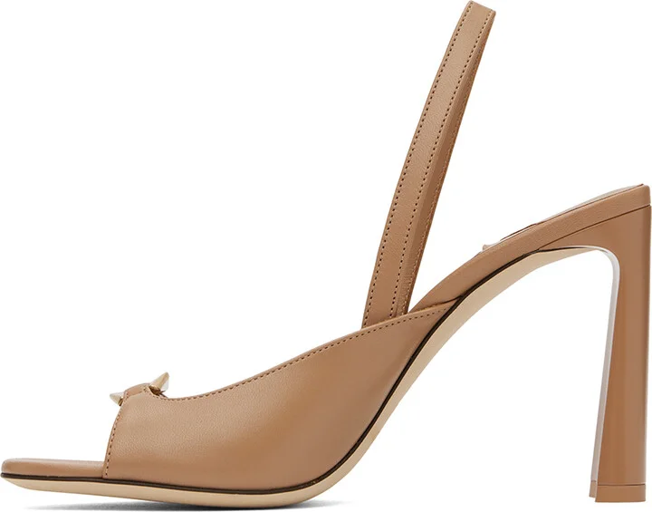 Jimmy Choo Beige Lev 95 Heeled Sandals - Image 3