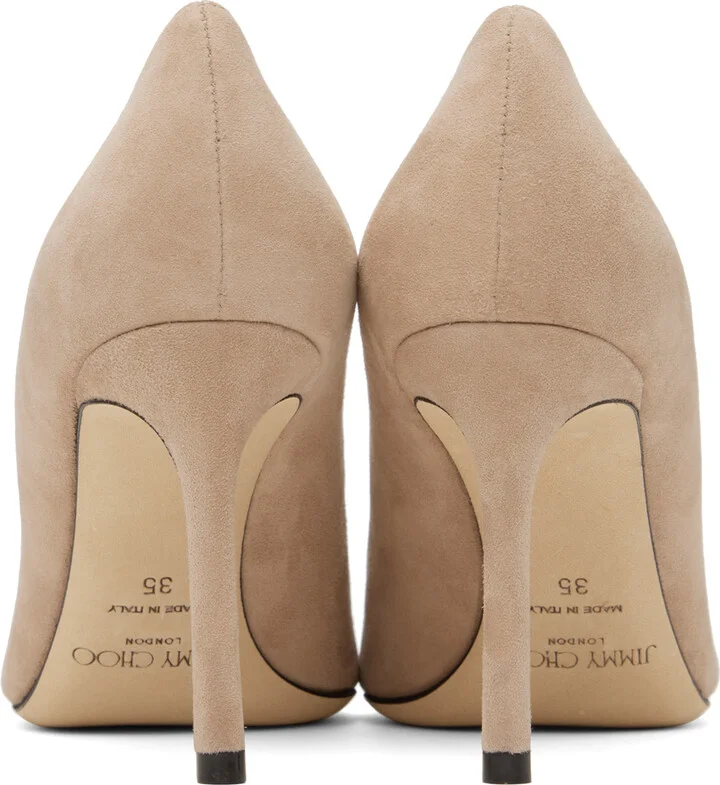 Jimmy Choo Beige Romy 85 Heels - Image 2
