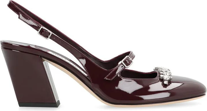 Jimmy Choo Belinda Patent Leather Slingback Pumps