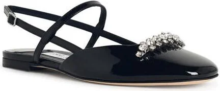 Jimmy Choo 'Belinda Sb Flat' Black Leather Ballet Flats - Image 2
