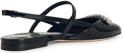 Jimmy Choo 'Belinda Sb Flat' Black Leather Ballet Flats - Image 3