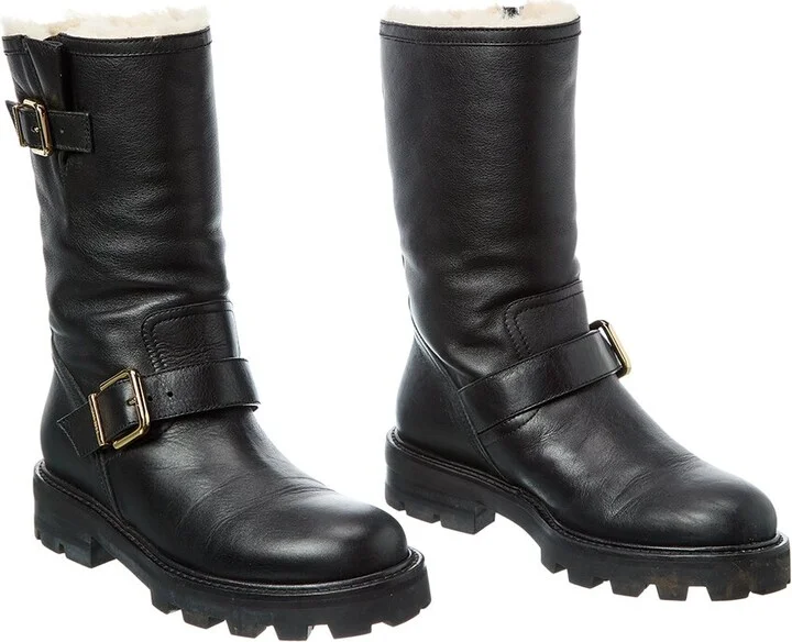 Jimmy Choo Biker II Leather Boot (Authentic Pre-Loved)