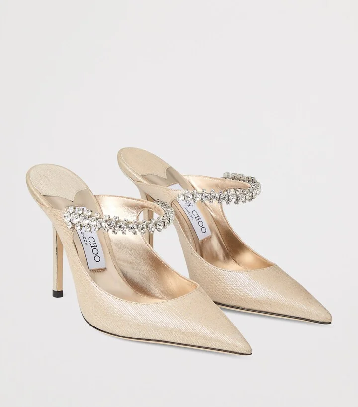 Jimmy Choo Bing 100 Calfskin Heeled Mules - Image 2