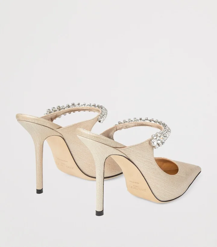 Jimmy Choo Bing 100 Calfskin Heeled Mules - Image 4