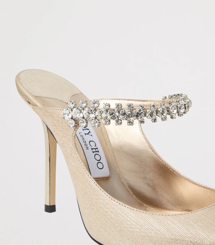 Jimmy Choo Bing 100 Calfskin Heeled Mules - Image 5