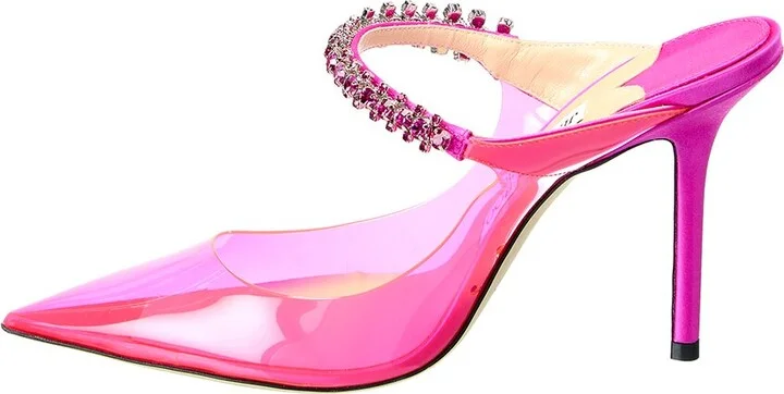 Jimmy Choo Bing 100 Plexi & Satin Pump - Image 2