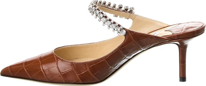 Jimmy Choo Bing 65 Croc-Embossed Leather Pump - Image 2