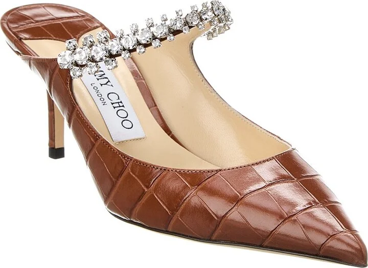 Jimmy Choo Bing 65 Croc-Embossed Leather Pump