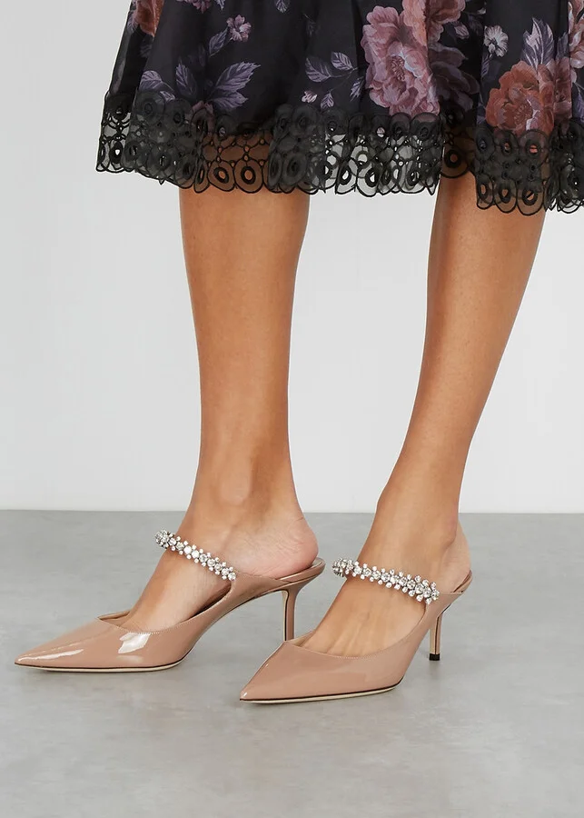 Jimmy Choo Bing 65 Embellished Leather Mules - Image 5