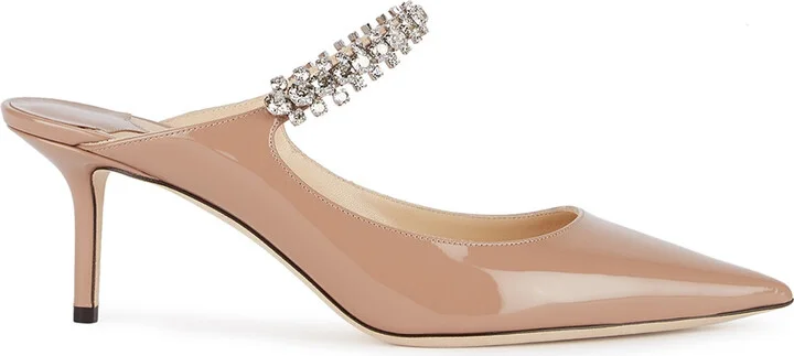 Jimmy Choo Bing 65 Embellished Leather Mules