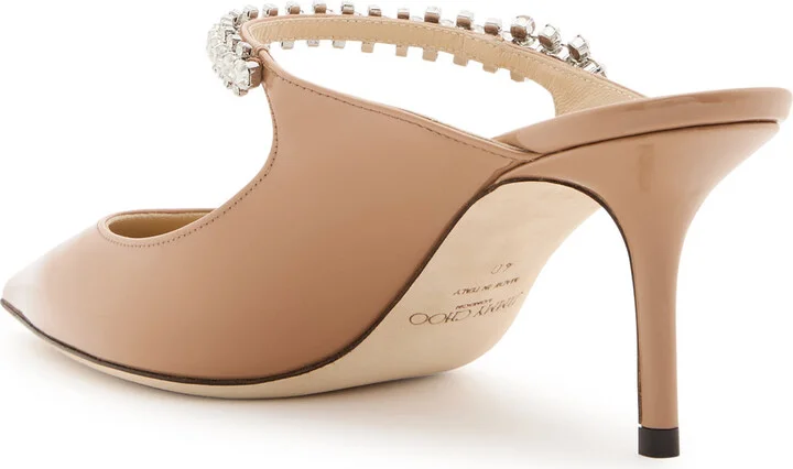 Jimmy Choo Bing 65 Embellished Patent Leather Mules - Image 2