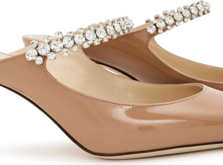 Jimmy Choo Bing 65 Embellished Patent Leather Mules - Image 4