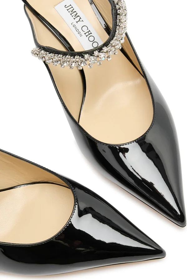 Jimmy Choo Bing 65 Embellished Patent Leather Mules - Image 8