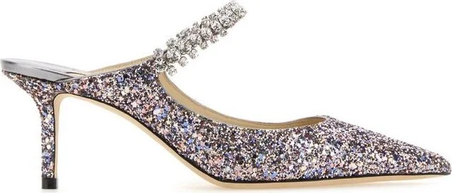 Jimmy Choo Bing 65 Embellished Pointed-Toe Mules