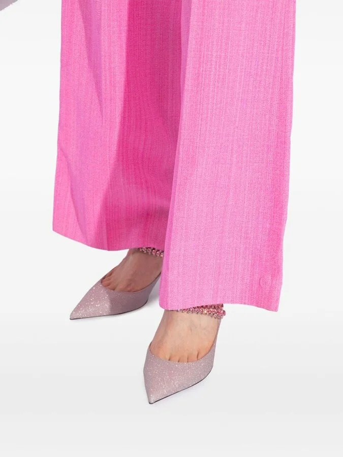 Jimmy Choo Bing 65 Glittered Leather Mules - Image 4