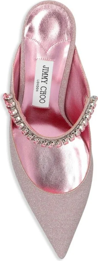 Jimmy Choo Bing 65 Glittered Leather Mules - Image 5