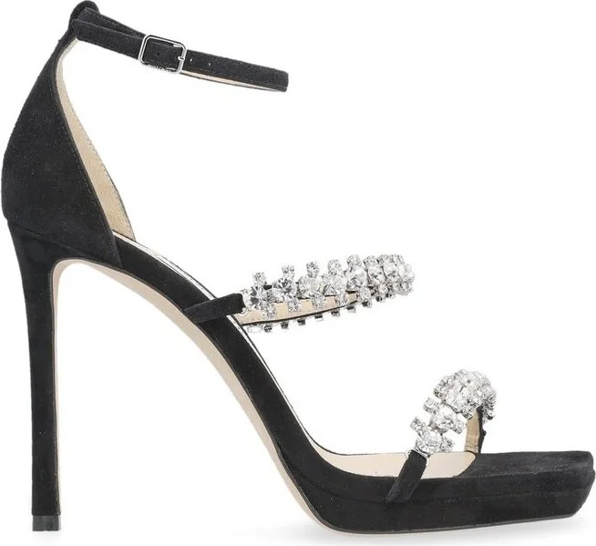 Jimmy Choo Bing Crystal-Embellished Heeled Sandals