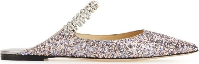 Jimmy Choo Bing Embellished Pointed Toe Ballerina Shoes