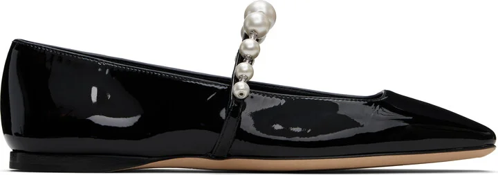 Jimmy Choo Black Ade Ballerina Flats