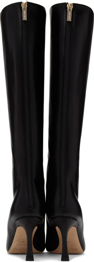 Jimmy Choo Black Agathe 85 Boots - Image 2