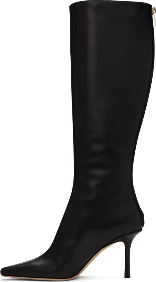 Jimmy Choo Black Agathe 85 Boots - Image 3