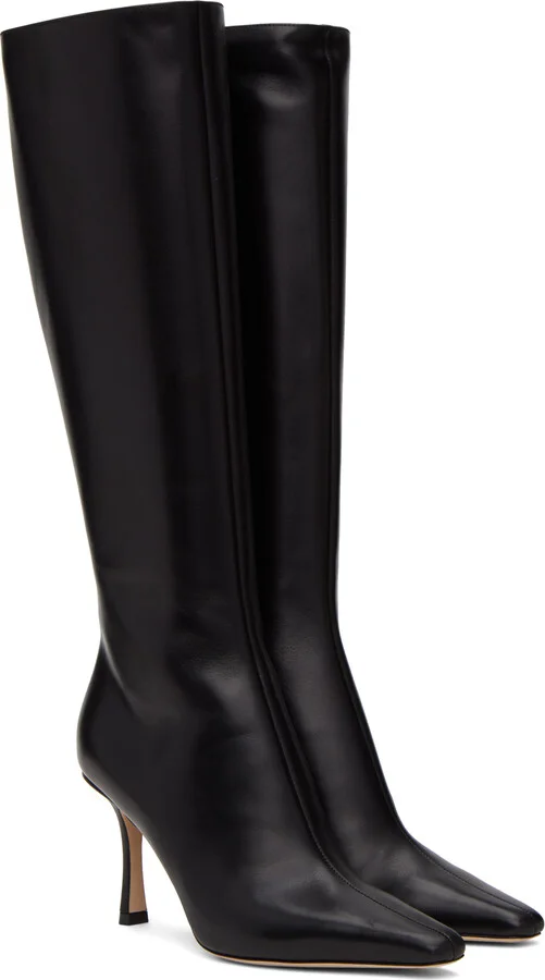 Jimmy Choo Black Agathe 85 Boots - Image 4