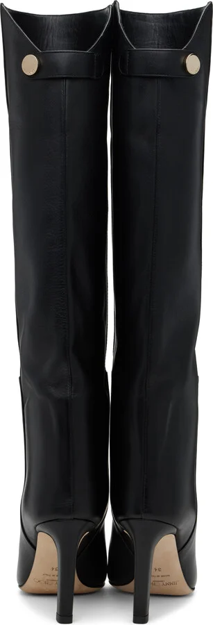 Jimmy Choo Black Alizze Knee 85 Tall Boots - Image 2