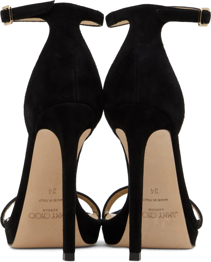 Jimmy Choo Black Alva 120 Heeled Sandals - Image 2